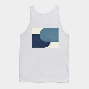 Half Circle Colorblock - Blue Navy Tank Top